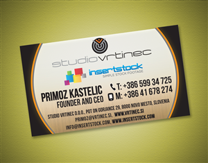 Visitenkarten-Design von bsirois für Studio Vrtinec d.o.o. | Design #2210951