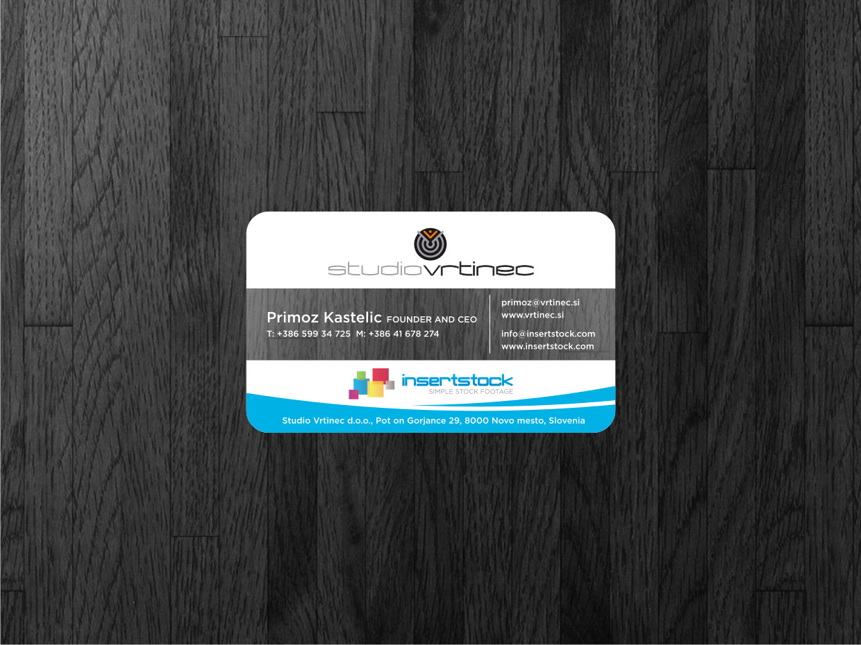 Business Card Design by Atvento Graphics for Studio Vrtinec d.o.o. | Design #2209980