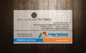 Business Card Design by meet007 for Studio Vrtinec d.o.o. | Design: #2212716
