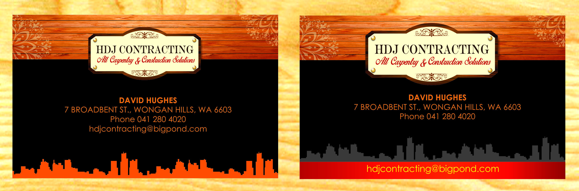 Design de Carte de Visite par Shiny Design pour HDJ CONTRACTING | Design #10531125