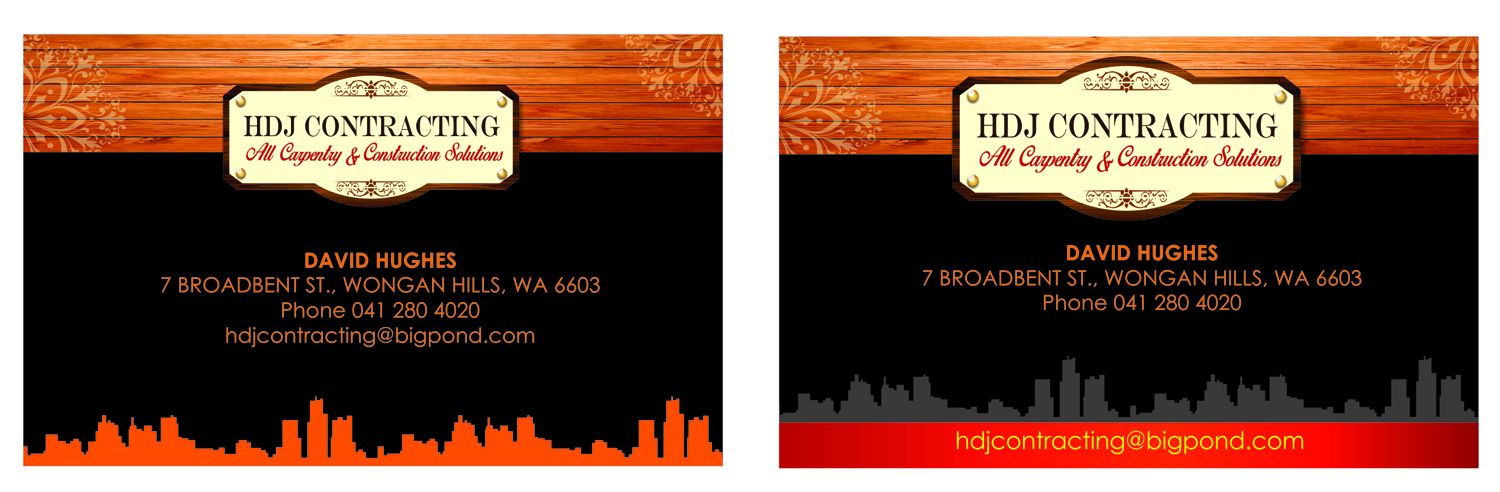 Business Card Design by Shiny Design for HDJ CONTRACTING | Design #10531126