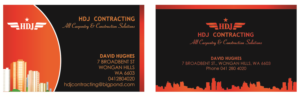 Diseño de Tarjeta de Presentación por Shiny Design para HDJ CONTRACTING | Diseño #10531127