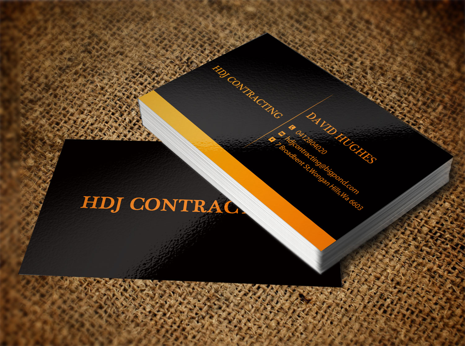 Design de Carte de Visite par Lanka Ama pour HDJ CONTRACTING | Design #10530125