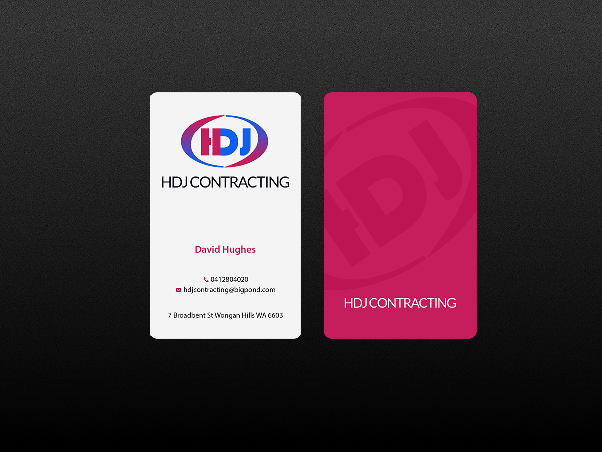 Business Card Design by Creations Box 2015 for HDJ CONTRACTING | Design #10542108