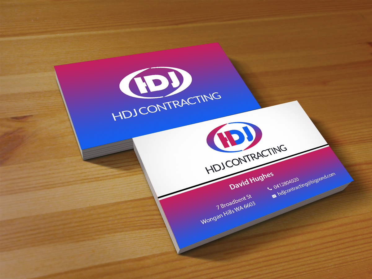 Diseño de Tarjeta de Presentación por Creations Box 2015 para HDJ CONTRACTING | Diseño #10542109