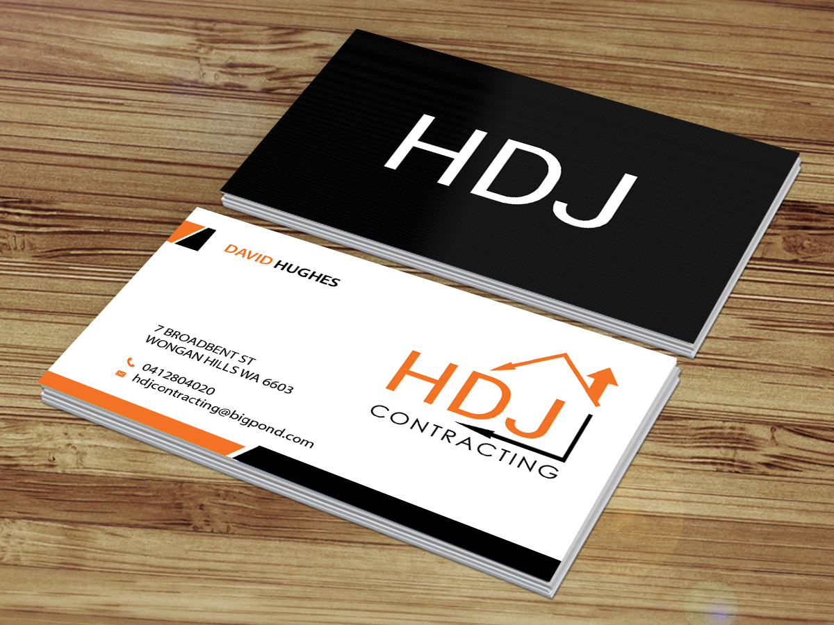 Business Card Design by Creations Box 2015 for HDJ CONTRACTING | Design #10542114