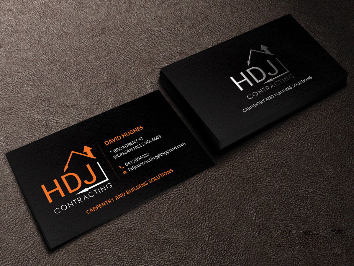 Business Card Design by Creations Box 2015 for HDJ CONTRACTING | Design #10559958