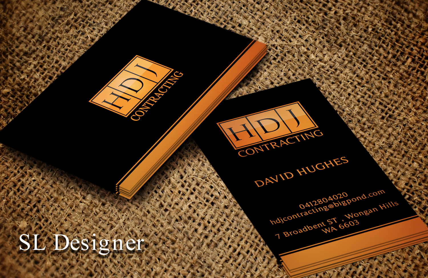 Business Card Design by SL Designer for HDJ CONTRACTING | Design #10528807