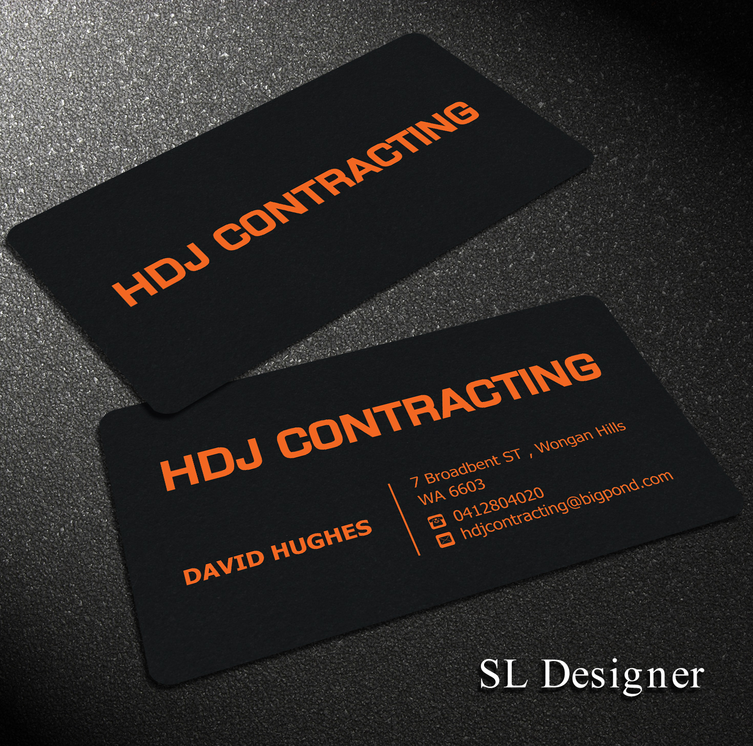 Design de Carte de Visite par SL Designer pour HDJ CONTRACTING | Design #10528899