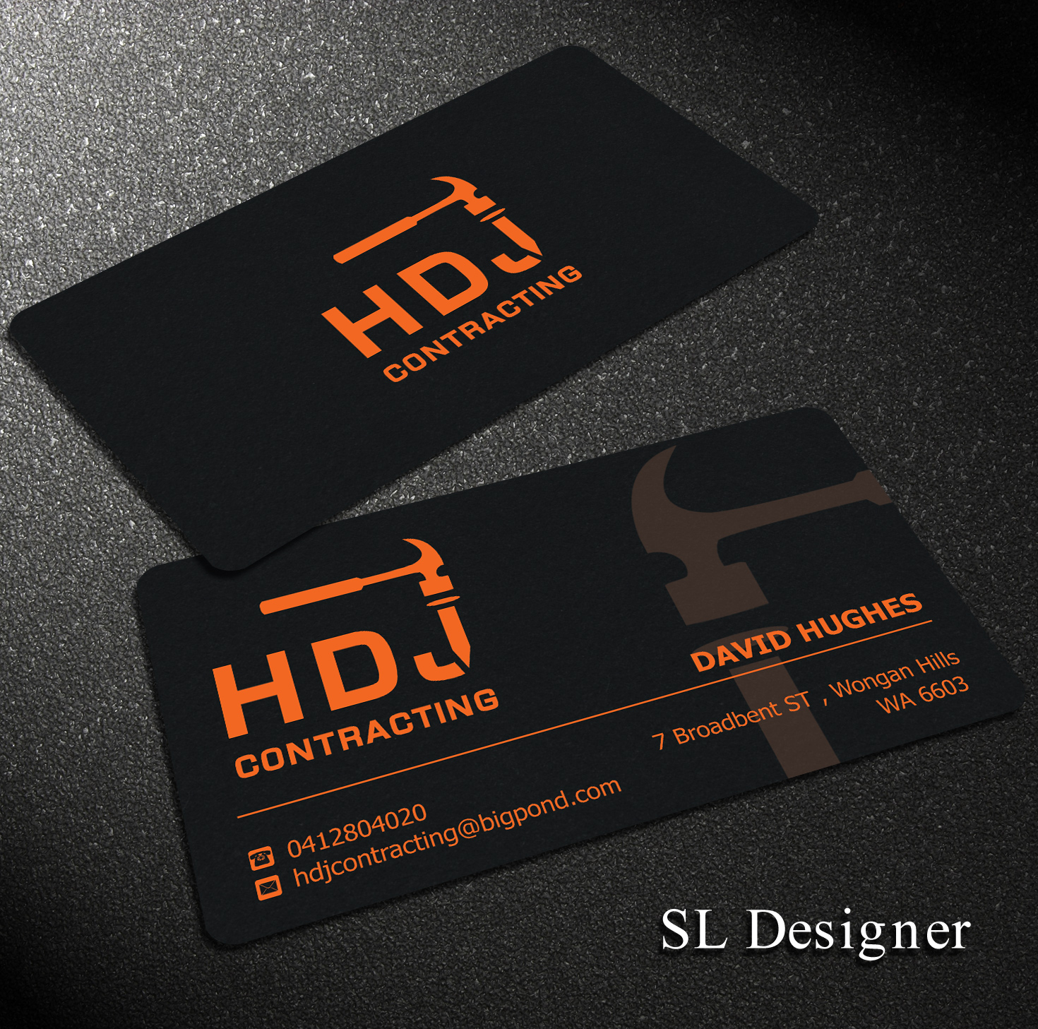 Design de Carte de Visite par SL Designer pour HDJ CONTRACTING | Design #10529020