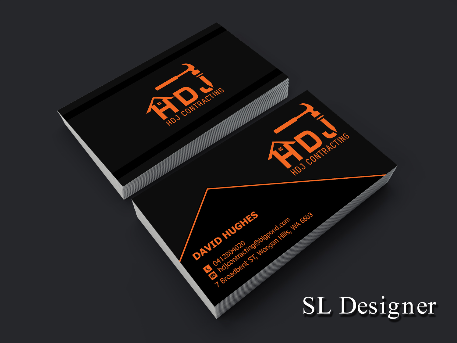 Business Card Design by SL Designer for HDJ CONTRACTING | Design #10530085