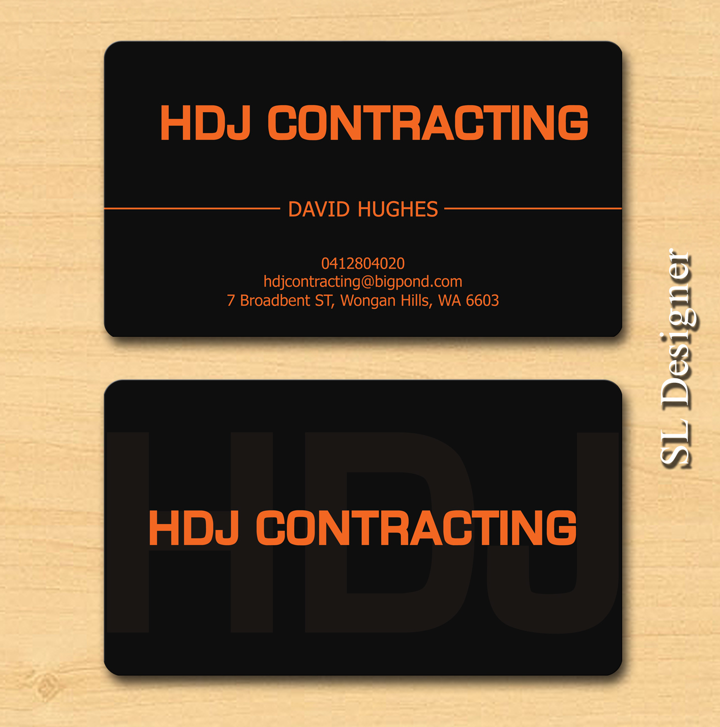 Design de Carte de Visite par SL Designer pour HDJ CONTRACTING | Design #10530246