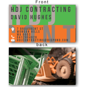 Business Card Design by ernestsegovia for HDJ CONTRACTING | Design: #10531693