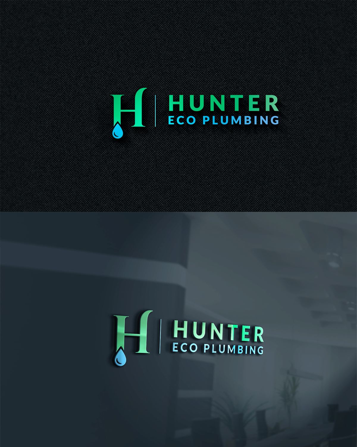 Logo Design by yoossefMaroc for Hunter Eco Plumbing  | Design #10524525