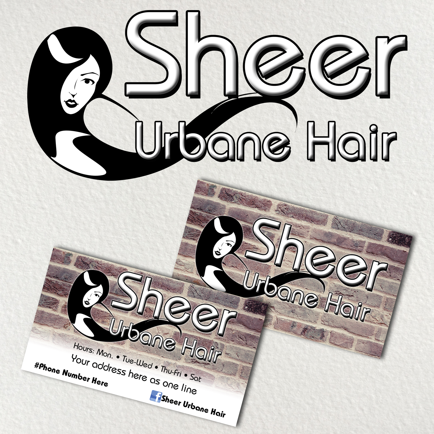 Signage Design by fathomjosh for sheer urbane hair  | Design #10614939