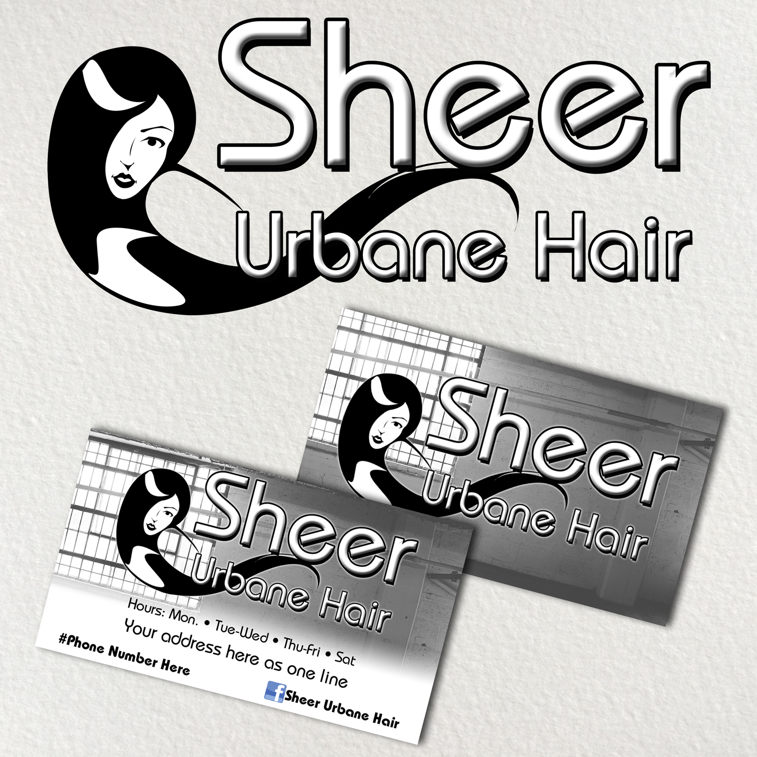 Diseño de Señalética por fathomjosh para sheer urbane hair  | Diseño #10614953