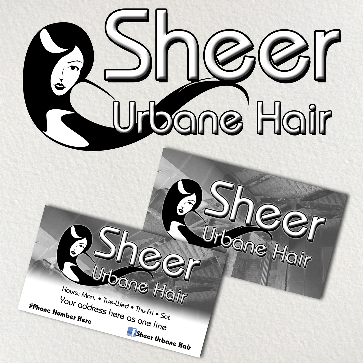 Signage Design by fathomjosh for sheer urbane hair  | Design #10614959