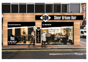 Signage Design by Lynn Viljoen for sheer urbane hair  | Design: #10739637
