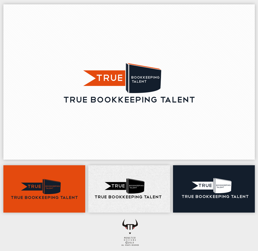 Logo Design by Monster designs for True Bookkeeping Talent | Design #2232558