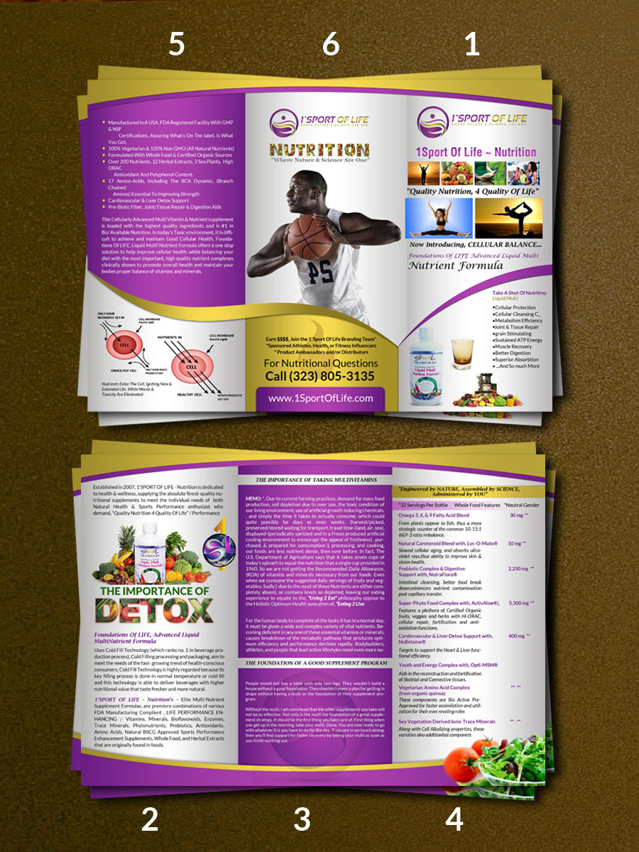 Brochure Design by debdesign for 1 Sport Of Life Global Inc | Design #10741957