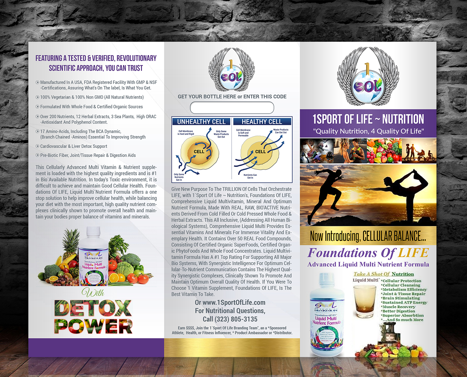 Brochure Design by SD Web Creation for 1 Sport Of Life Global Inc | Design: #10810028