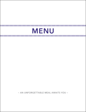 Menu Design by mindymayer