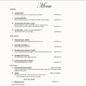 Menu Design by navya_lk