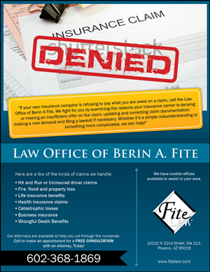Advertisement Design by Morya for Fite Law Group | Design: #2227441