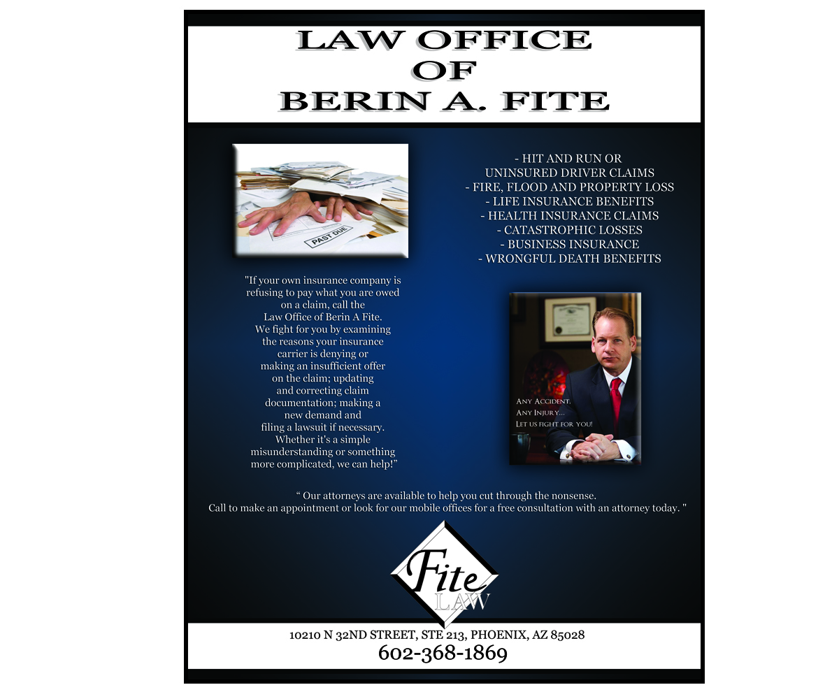 Advertisement Design by Dennis Wells for Fite Law Group | Design #2221571