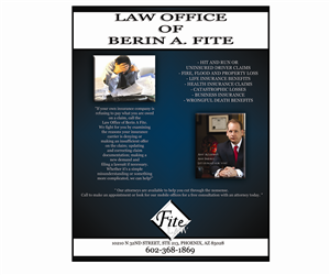 Diseño Publicitario por Dennis Wells para Fite Law Group | Diseño #2257709