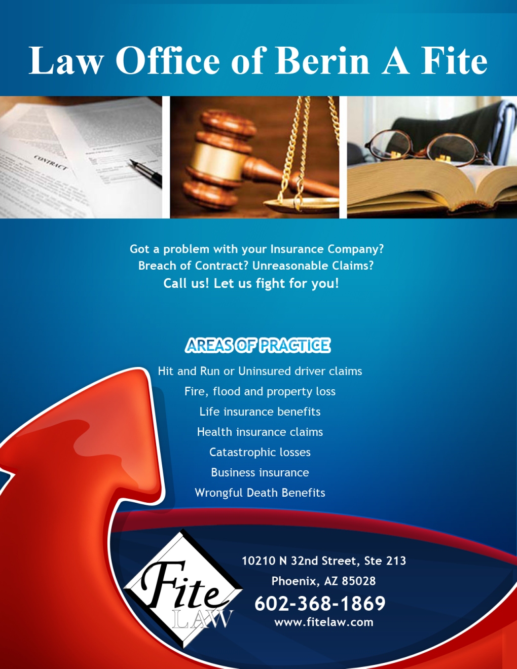 Advertisement Design by CodeZ for Fite Law Group | Design #2232559