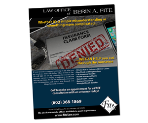 Advertisement Design by Kings Bishop Design for Fite Law Group | Design: #2235637