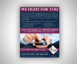 Advertisement Design by neboica for Fite Law Group | Design: #2216569