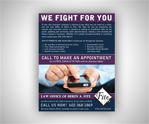 Advertisement Design by neboica for Fite Law Group | Design: #2216609