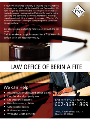 Advertisement Design by roopaljain for Fite Law Group | Design: #2233536