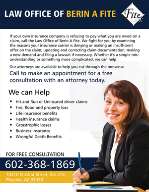Advertisement Design by roopaljain for Fite Law Group | Design: #2265888
