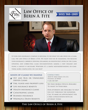 Werbe-Design von Sbss für Fite Law Group | Design: #2232797