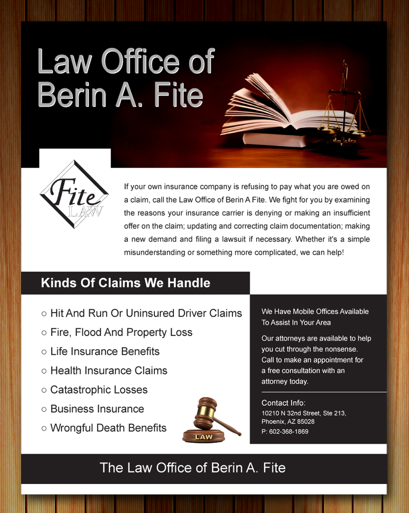 Advertisement Design by Sbss for Fite Law Group | Design #2232799