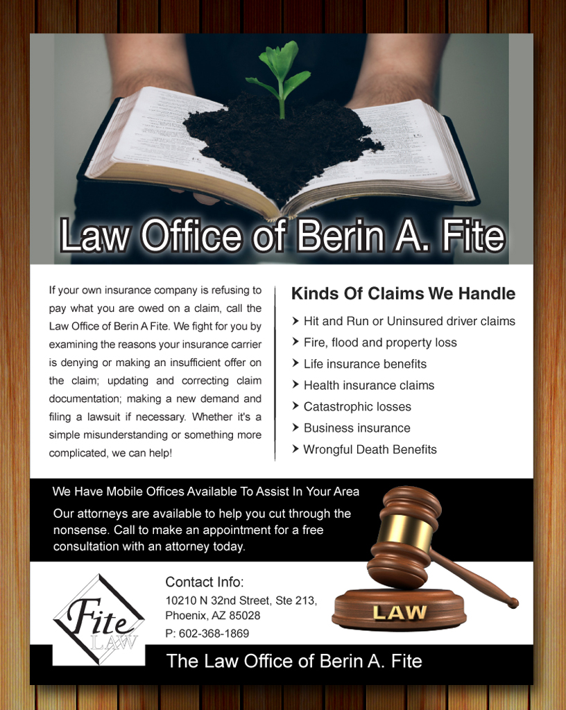 Advertisement Design by Sbss for Fite Law Group | Design #2232809