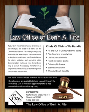 Advertisement Design by Sbss for Fite Law Group | Design: #2232809
