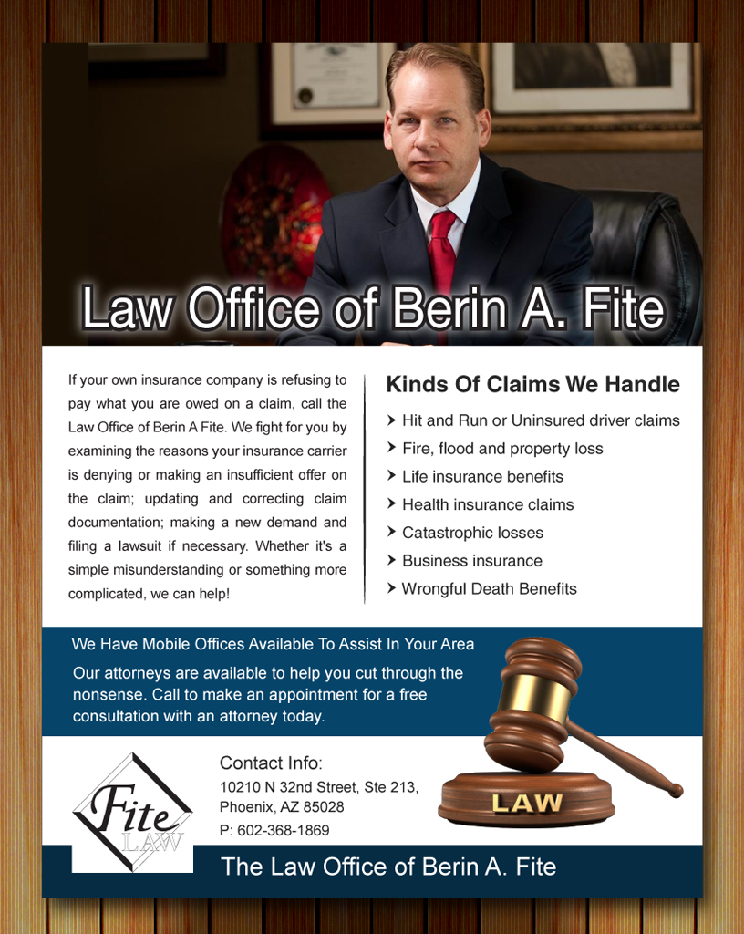 Design Publicitaire par Sbss pour Fite Law Group | Design #2232814