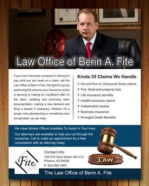 Werbe-Design von Sbss für Fite Law Group | Design: #2232814