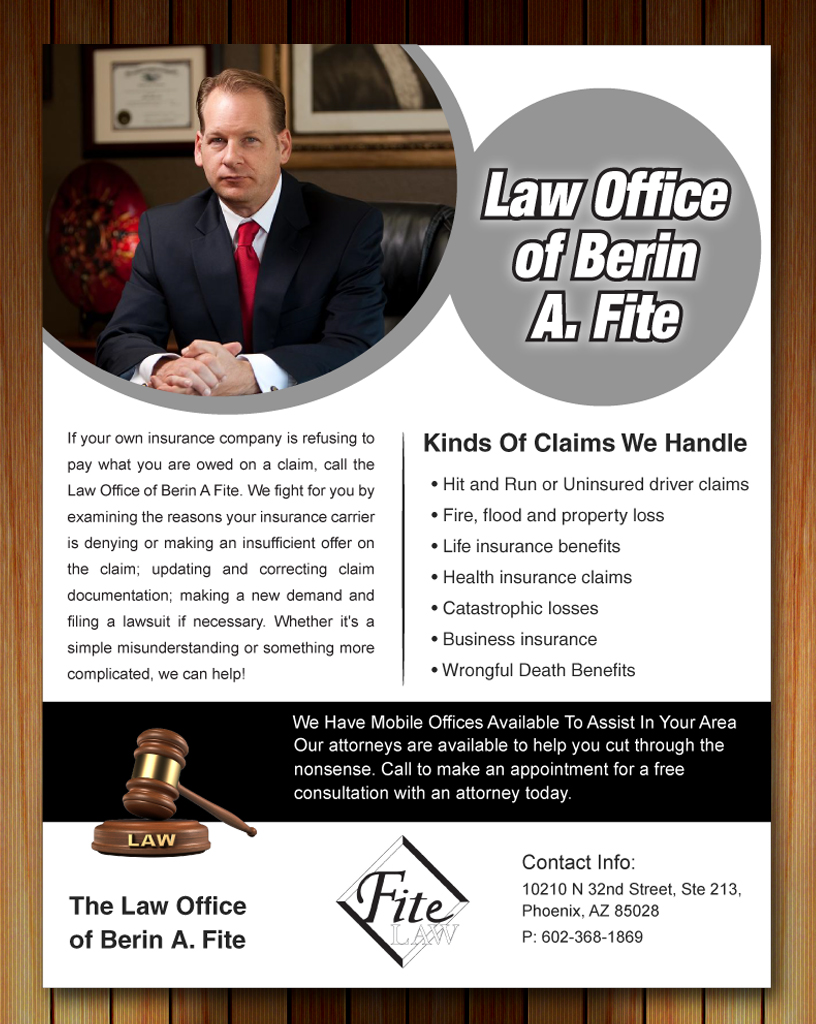 Advertisement Design by Sbss for Fite Law Group | Design #2232818