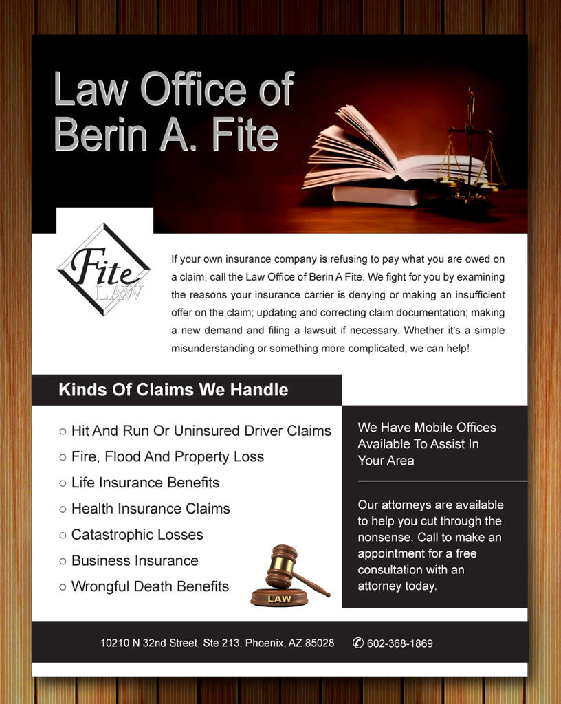 Advertisement Design by Sbss for Fite Law Group | Design #2232992