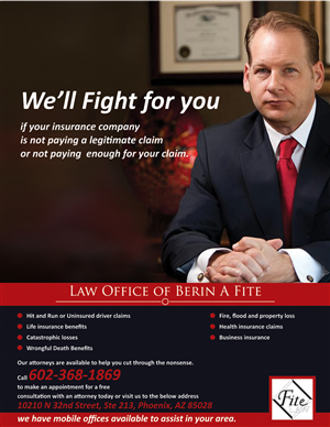 Advertisement Design by Rflames for Fite Law Group | Design: #2259224