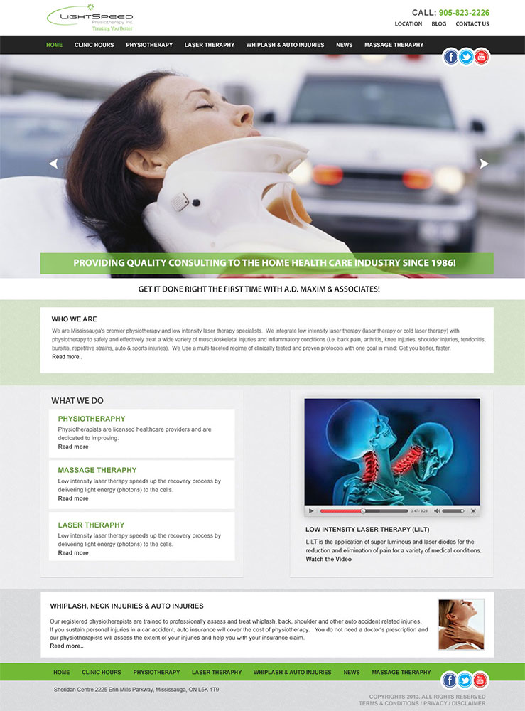 Web-Design von Webspot für LightSpeed Physiotherapy | Design #2217406