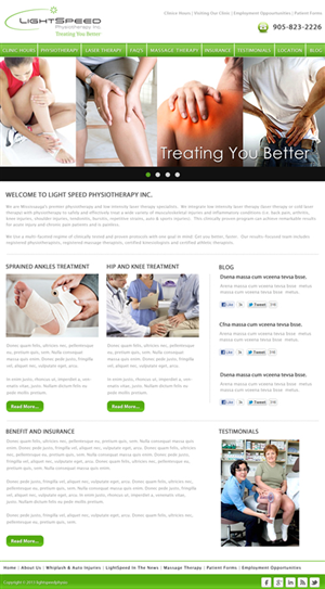 Web Design by idesign for LightSpeed Physiotherapy | Design: #2228480