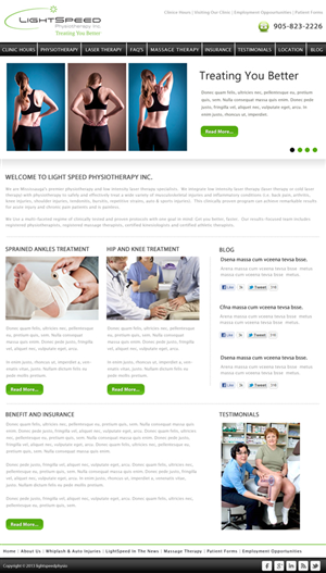 Web Design by idesign for LightSpeed Physiotherapy | Design: #2228746