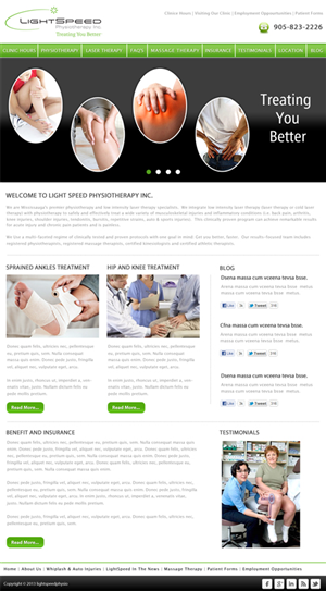 Web Design by idesign for LightSpeed Physiotherapy | Design: #2232735