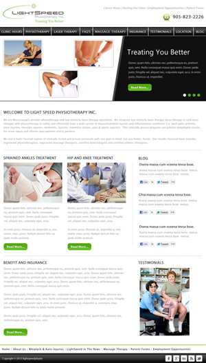 Web Design by idesign for LightSpeed Physiotherapy | Design: #2232857